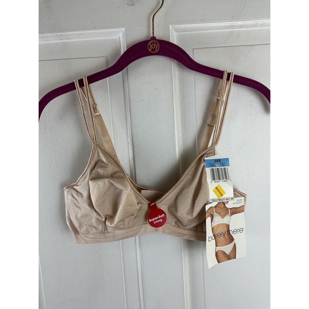 Vintage Barely There Underwire Bra Size 38B Beige 4388 NOS NWT